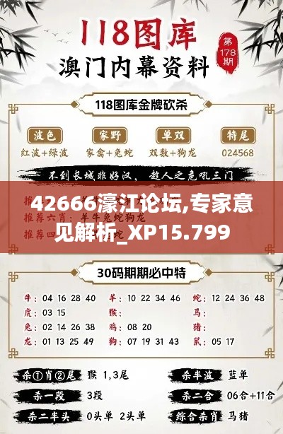 42666濠江论坛,专家意见解析_XP15.799